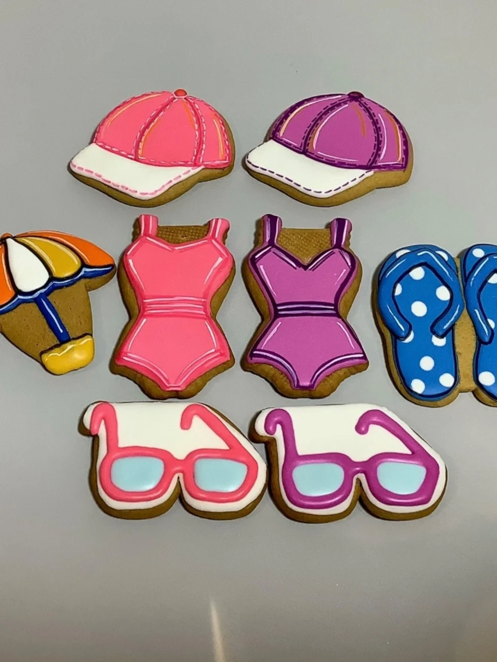 Summer Beach Cookie Cutter Set – 6 Pc Plastic Baking Cutters